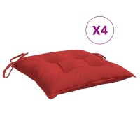 vidaXL Palettenkissen 4 Stk. Rot 50x50x7 cm Oxford-Gewebe