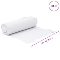 vidaXL Geotextil-Vlies Wei&szlig; 1x50 m Polyesterfaser