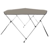 vidaXL 3-Bow Bimini-Top Grau 184x189x135 cm