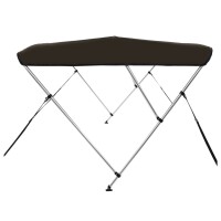 vidaXL 3-Bow Bimini-Top Schwarz 184x170x133 cm