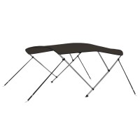 vidaXL 3-Bow Bimini-Top Schwarz 184x170x133 cm