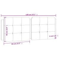 vidaXL Kopfteil-Kissen Wei&szlig; 140 cm Kunstleder