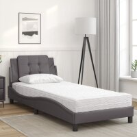 vidaXL Bett mit Matratze Grau 80x200 cm Kunstleder