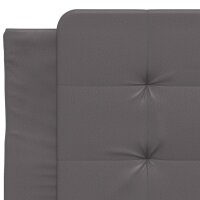 vidaXL Bett mit Matratze Grau 80x200 cm Kunstleder