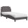 vidaXL Bett mit Matratze Grau 80x200 cm Kunstleder