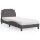 vidaXL Bett mit Matratze Grau 80x200 cm Kunstleder