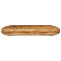 vidaXL Tischplatte 110x50x3,8 cm Oval Raues Massives Mangoholz