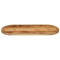 vidaXL Tischplatte 110x40x3,8 cm Oval Raues Massives Mangoholz