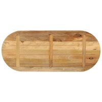 vidaXL Tischplatte 110x40x3,8 cm Oval Raues Massives Mangoholz