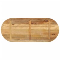 vidaXL Tischplatte 120x50x2,5 cm Oval Raues Massives Mangoholz