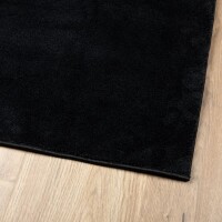 vidaXL Teppich OVIEDO Kurzflor Schwarz 240x340 cm