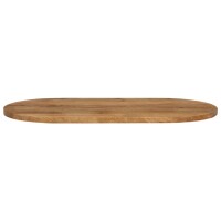 vidaXL Tischplatte 120x50x2,5 cm Oval Massivholz Mango