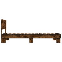 vidaXL Bettgestell R&auml;uchereiche 75x190 cm Holzwerkstoff und Metall