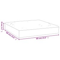 vidaXL Palettenkissen Anthrazit 60x60x8 cm Oxford-Gewebe