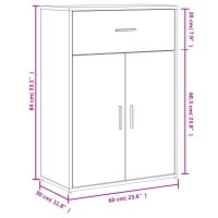 vidaXL Sideboard Grau Sonoma 60x30x84 cm Holzwerkstoff