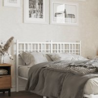 vidaXL Kopfteil Metall Weiß 120 cm