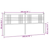 vidaXL Kopfteil Metall Wei&szlig; 193 cm