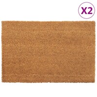 vidaXL Fu&szlig;matten 2 Stk. Natur 40x60 cm Kokosfaser Getuftet