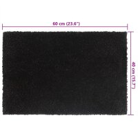 vidaXL Fu&szlig;matte Schwarz 40x60 cm Kokosfaser Getuftet