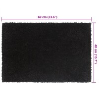 vidaXL Fu&szlig;matten 5 Stk. Schwarz 40x60 cm Kokosfaser Getuftet