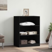 vidaXL Kleiderschrank Schwarz 77x48x102 cm Holzwerkstoff