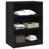 vidaXL Kleiderschrank Schwarz 77x48x102 cm Holzwerkstoff