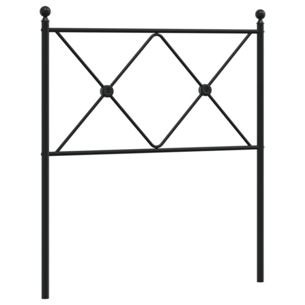 vidaXL Kopfteil Metall Schwarz 80 cm