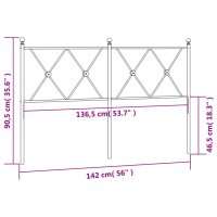 vidaXL Kopfteil Metall Wei&szlig; 137 cm