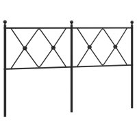 vidaXL Kopfteil Metall Schwarz 137 cm