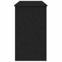 vidaXL Schminktisch mit Spiegel Schwarz 100x45x76 cm