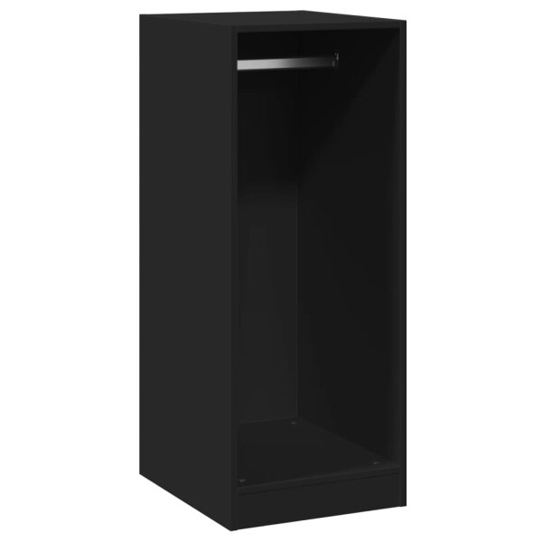 vidaXL Kleiderschrank Schwarz 48x41x102 cm Holzwerkstoff