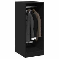 vidaXL Kleiderschrank Schwarz 48x41x102 cm Holzwerkstoff