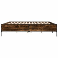 vidaXL Bettgestell R&auml;uchereiche 180x200 cm Holzwerkstoff und Metall