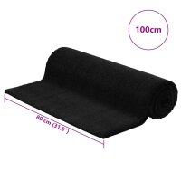 vidaXL Fu&szlig;matte Schwarz 80x100 cm Kokosfaser Getuftet