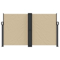 vidaXL Seitenmarkise Ausziehbar Beige 140x600 cm