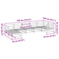 vidaXL 7-tlg. Garten-Sofagarnitur Massivholz Douglasie