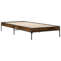 vidaXL Bettgestell R&auml;uchereiche 100x200 cm Holzwerkstoff und Metall