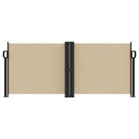 vidaXL Seitenmarkise Ausziehbar Beige 100x600 cm