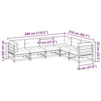 vidaXL 6-tlg. Garten-Sofagarnitur mit Kissen Kiefernholz Impr&auml;gniert