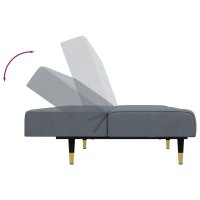 vidaXL 2-tlg. Sofagarnitur Dunkelgrau Samt