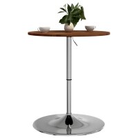 vidaXL Bartisch Dunkelbraun &Oslash;60x89,5 cm Massivholz Eiche