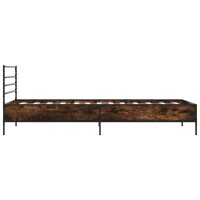 vidaXL Bettgestell R&auml;uchereiche 90x190 cm Holzwerkstoff und Metall