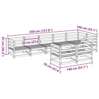 vidaXL 8-tlg. Garten-Sofagarnitur Kiefernholz Impr&auml;gniert