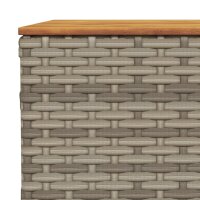 vidaXL Gartentisch Grau 55x55x36 cm Poly Rattan Akazienholz