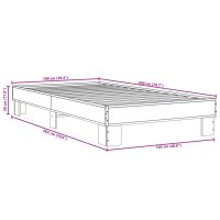 vidaXL Bettgestell Sonoma-Eiche 100x200 cm Holzwerkstoff und Metall