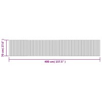 vidaXL Teppich Rechteckig Schwarz 70x400 cm Bambus