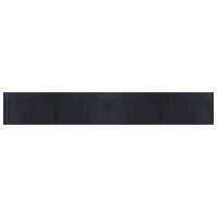 vidaXL Teppich Rechteckig Schwarz 60x400 cm Bambus