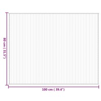 vidaXL Teppich Rechteckig Natur 80x100 cm Bambus