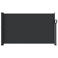 vidaXL Seitenmarkise Ausziehbar Schwarz 120x500 cm