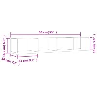 vidaXL Wandschrank Braun Eichen-Optik 99x18x16,5 cm Holzwerkstoff